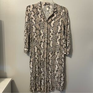 H&M Snakeskin Print Dress